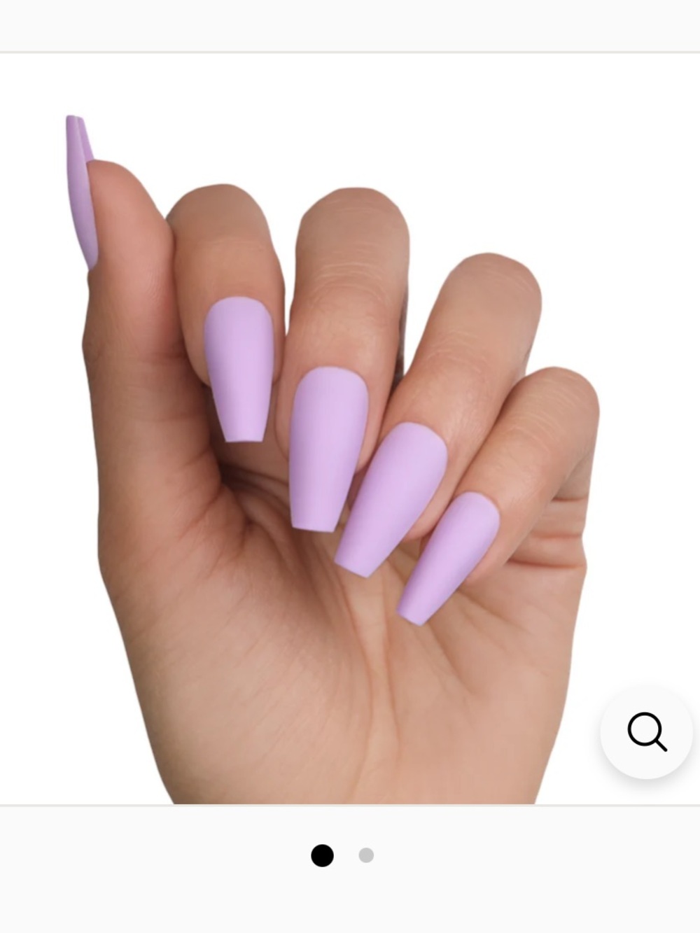 Marmalade Lilac Frost Matte Coffin Press-On Nails